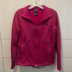 The North Face Women's Agave Full Zip Fleece-Lined Jacket in Fuchsia Pink Sz L